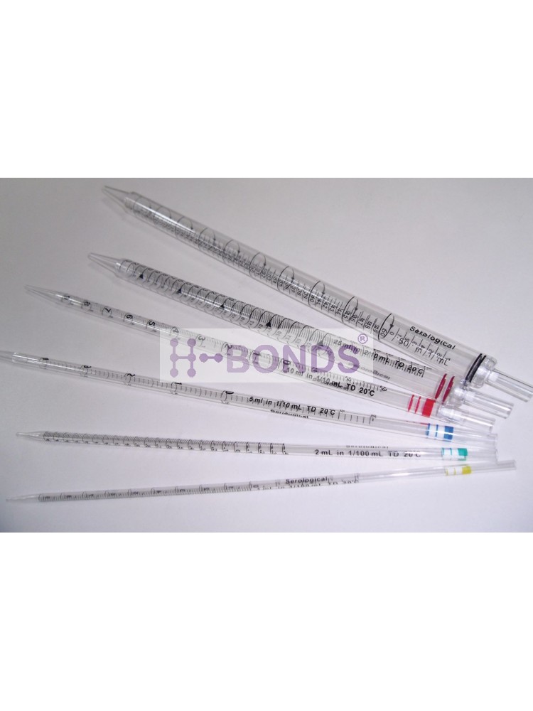 Serological pipettes, Standard Line (Capacity 2ml, Green, Bulk packed 25/bag)