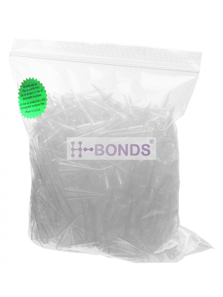 Capillary tips for gel loading, (1 - 200 μl), Bulk (1000 tips/bag)