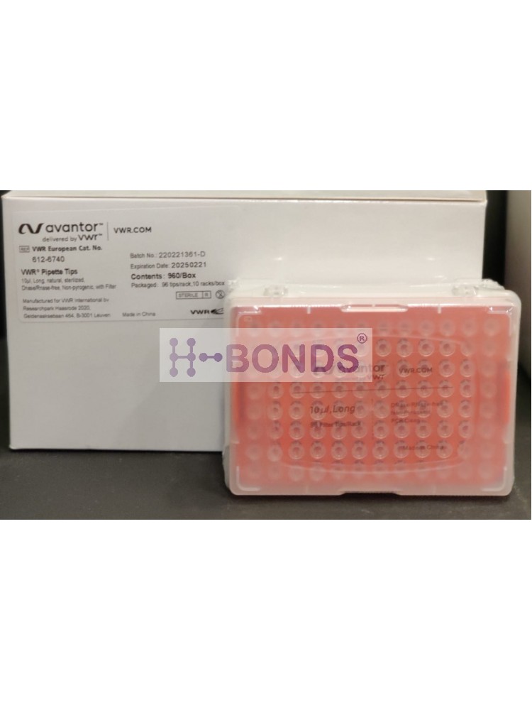 أطراف مفلترة VWR 10ul ، معقمة PCR نظيفة عالمية تناسب 960 / صندوق
